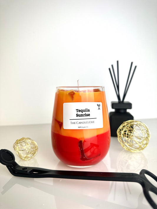 "Tequila Sunrise" Cocktail-Kerze